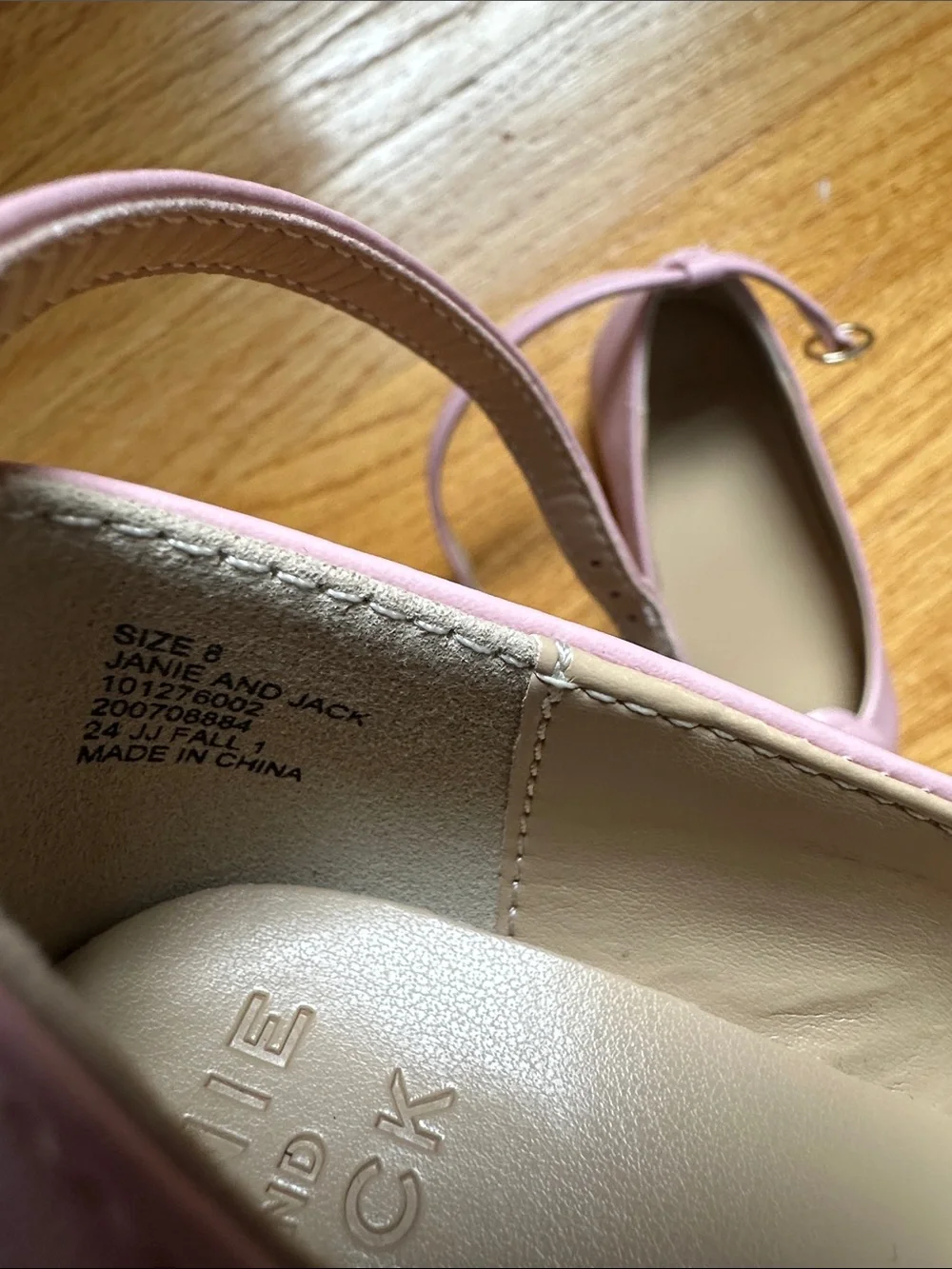 Janie and Jack Dusty Pink Ankle Strap Ballet Flats